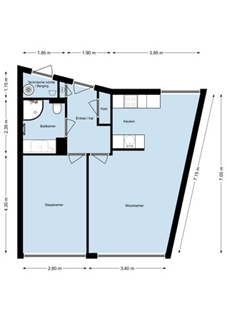 Floorplan - Franciscusberg 37, 4611 MZ Bergen op Zoom